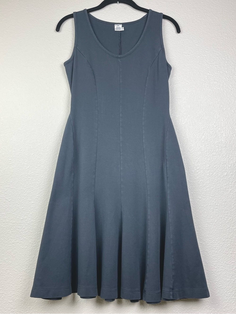 Peruvian Connection Women's XS Black Pima Cotton Midi Dress Sleeveless Scoopneck